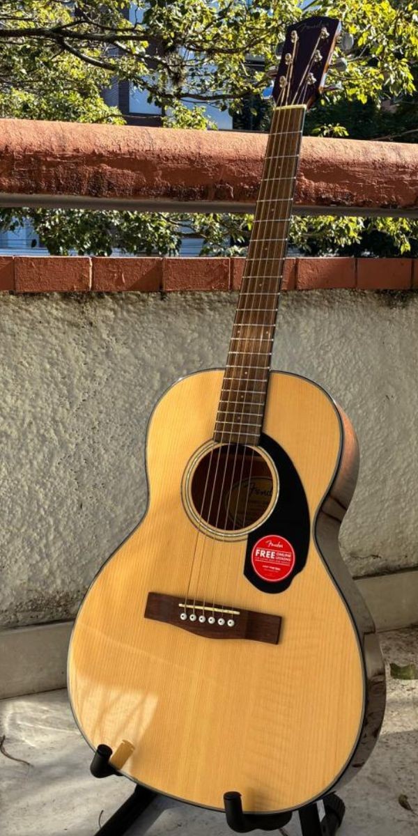 Violão Fender Cp-60s Parlor Natural Aço Com Tampo Sólido Spruce 