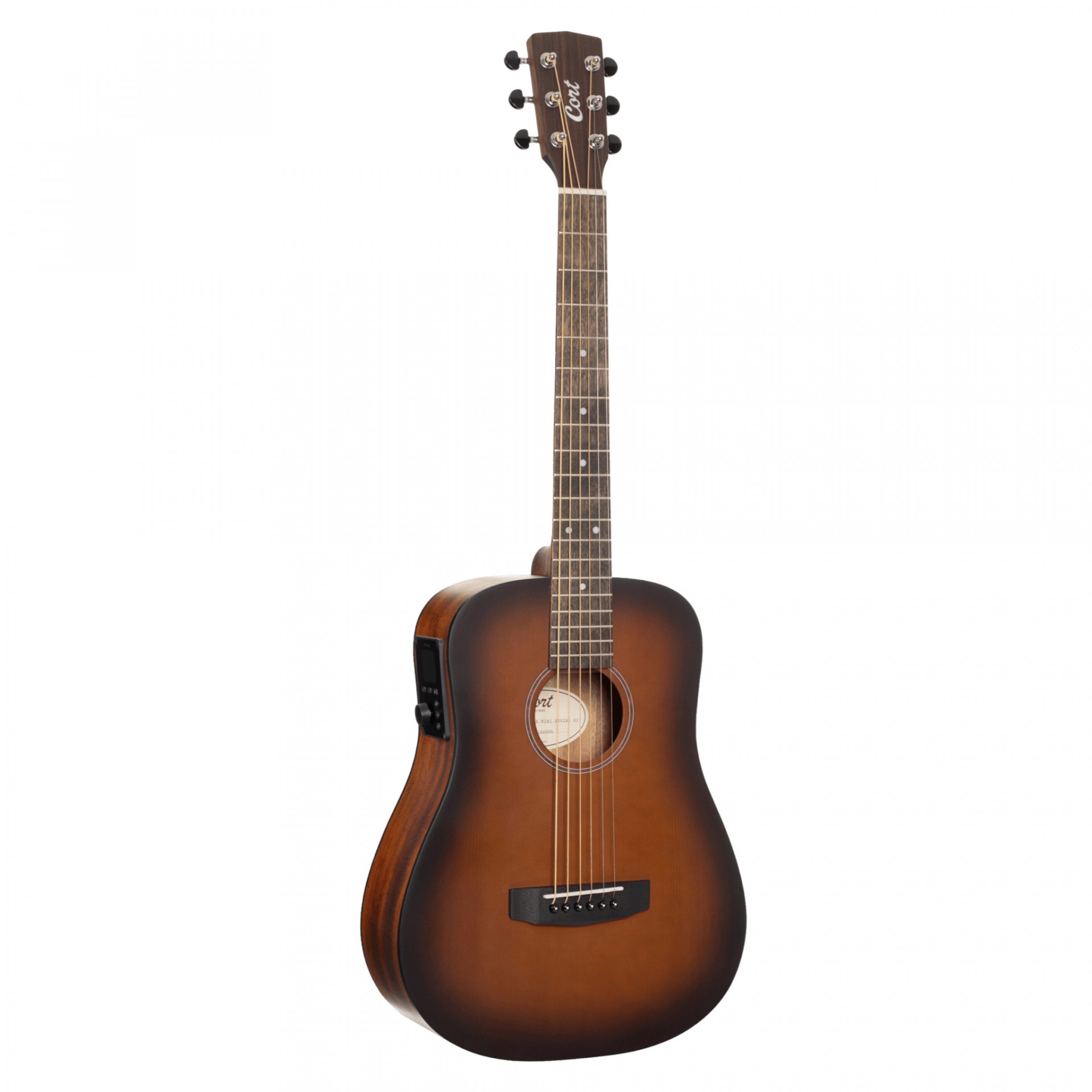 Violão Aço Cort Com Efeitos Earth go Open Pore Brown Burst Com Bag 