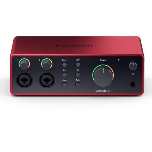 Interface de áudio Focusrite Scarlett 4i4 4th Gen Usb-c 4x4 Para Home Studio 
