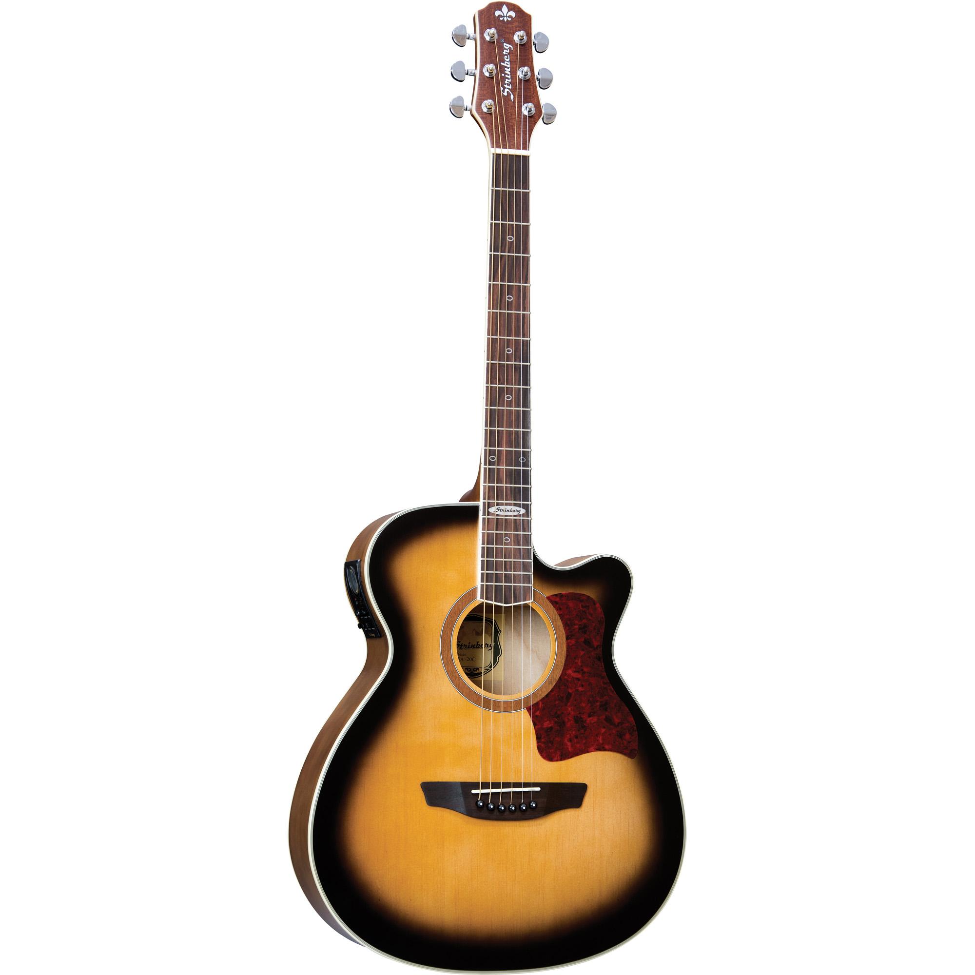 Violão Eletroacústico Artístico Aço Sa20c Honeyburst Satin Strinberg 