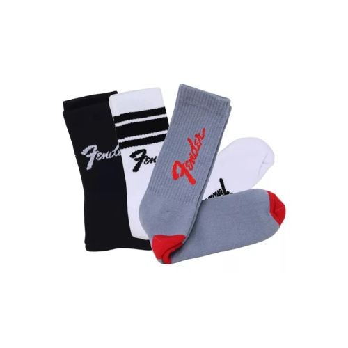 Kit Com 3 Meias Fender Cano Alto Rock Style 