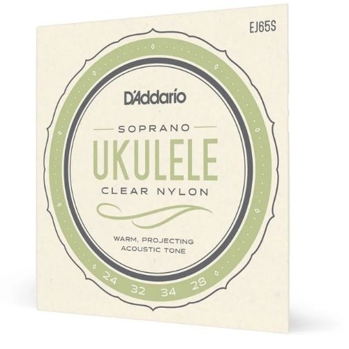 Encordoamento Para Ukulele Soprano D'addario Pro-arté Custom Extruded Clear Nylon Ej65s 