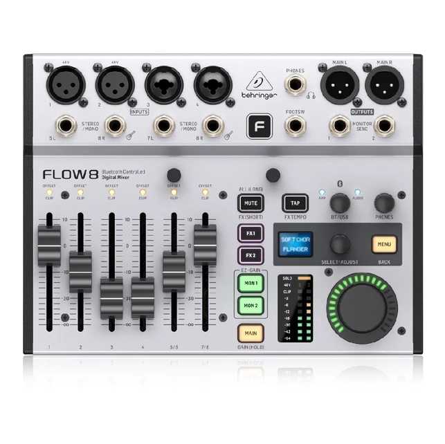 Behringer Flow 8 Mesa de Som Digital 8 Entradas Com Bluetooth 