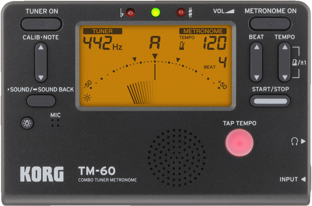 Metronomo Afinador Digital Korg Compacto Tm60 bk 