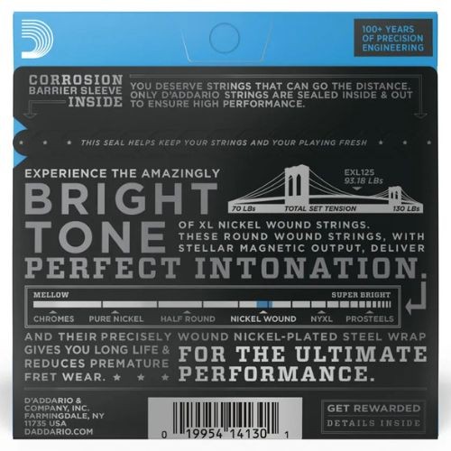 Encordoamento Para Guitarra 09-46 D'addario xl Nickel Exl125 