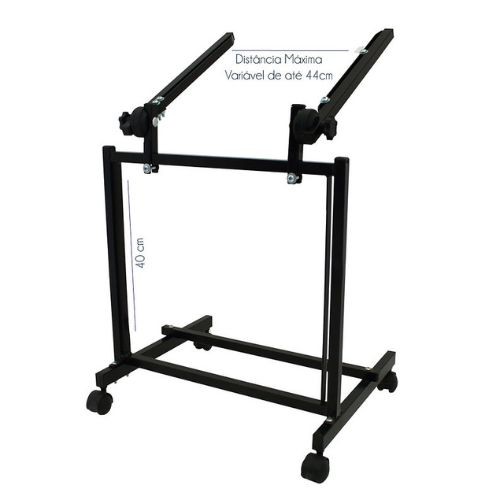 Rack Visão Musical Rk-p19 Para Periféricos Pequeno Padrão 19” Com Rodízios 