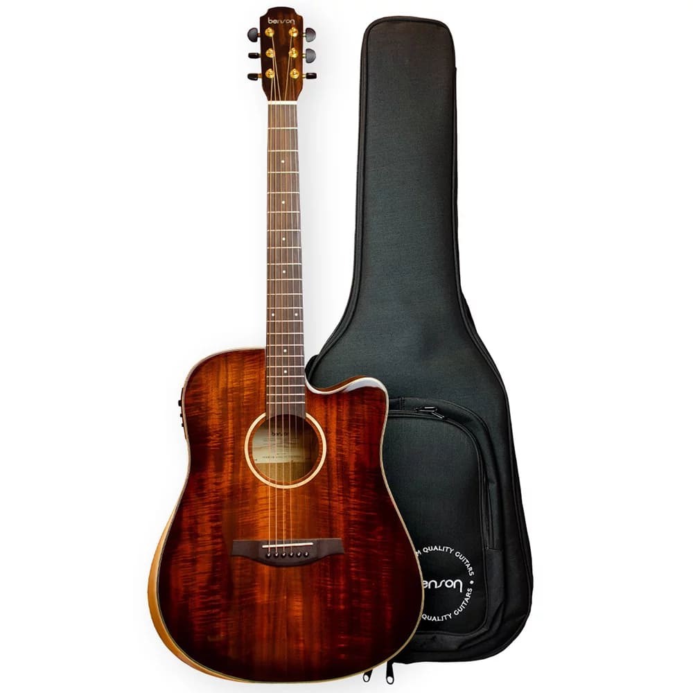 Violão Benson Exd900ce kb n Folk Fishman Bag Koa Burst 