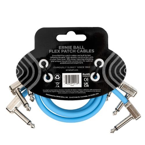 Cabo Para Pedal Ernie Ball  Flex Patch 30cm Azul P06061 