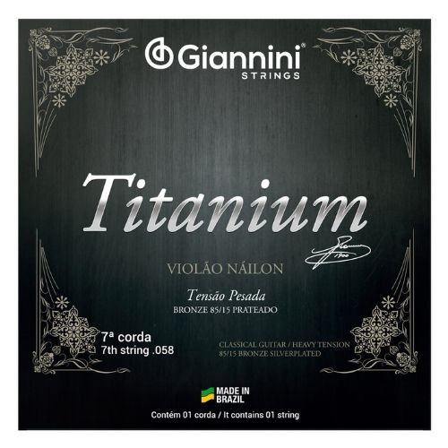 7ª Corda Avulsa Giannini Titanium Genwta-7 Para Violão Nylon – .058 