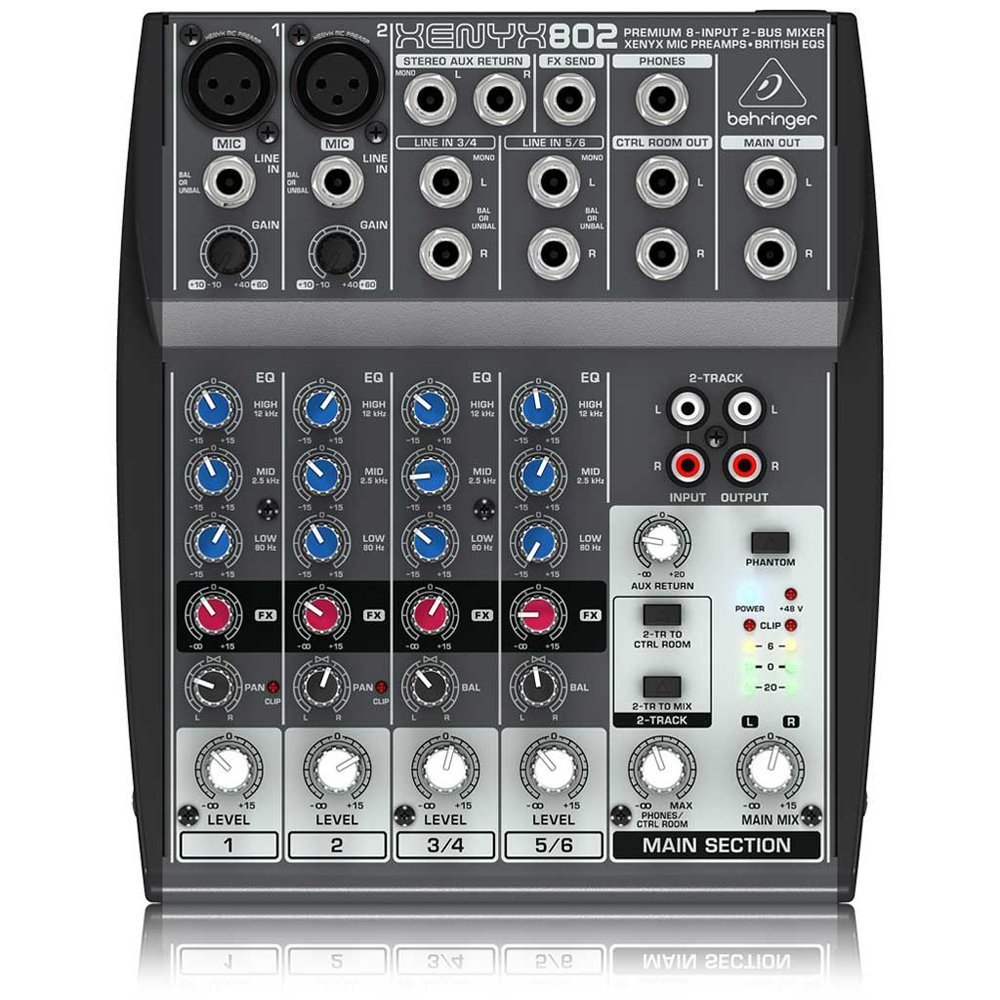 Mesa de Som Mixer Behringer Xenyx 802 