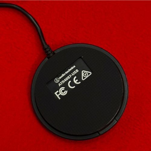 Microfone Condensador Audio-technica Atr4697-usb Omnidirecional de Mesa Para Reunião e Conferência 