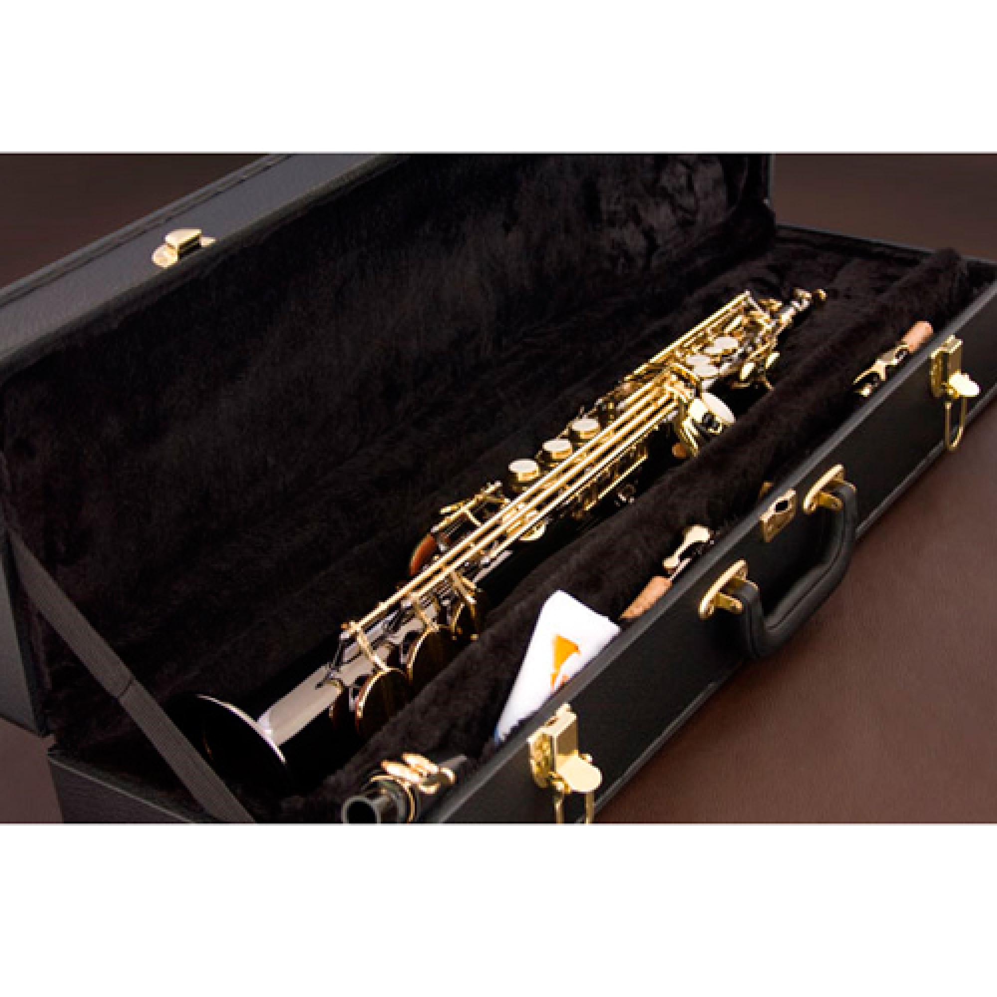 Saxofone Soprano bb Sp502-bg Preto Onix Eagle 