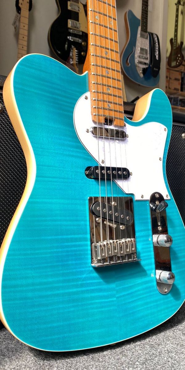 Guitarra Aria Pro ii 615-mk2 Nashville Tqbl Turquoise Blue Alnico v 