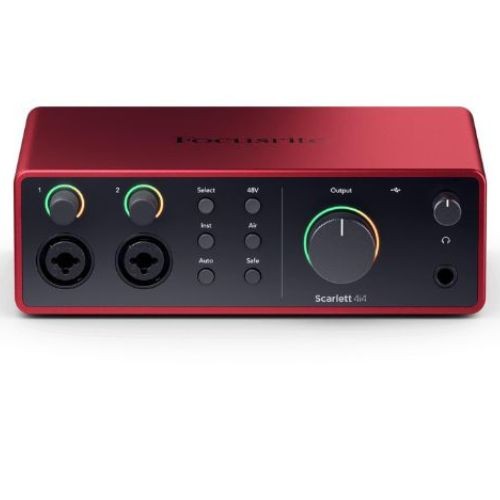 Interface de áudio Focusrite Scarlett 2i2 4th Gen Usb-c 2x2 Para Home Studio 
