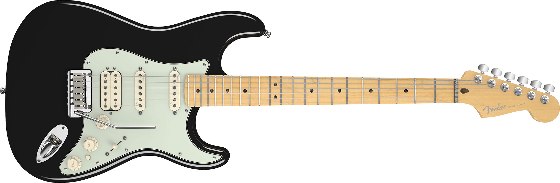 Guitarra Fender 011 9102 - am Deluxe Stratocaster Hss - 706 - Black 