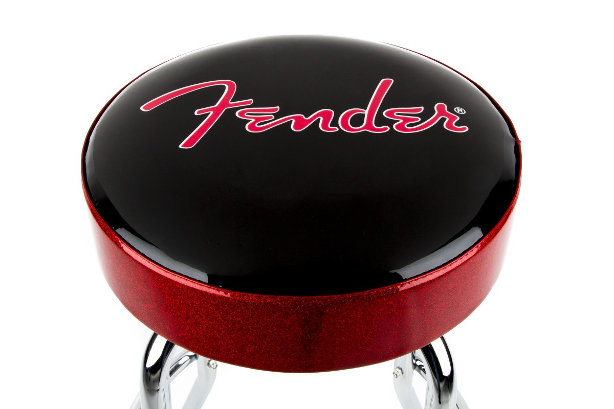 Banco Fender 30" Red Sparkle Logo Black Red Sparkle 