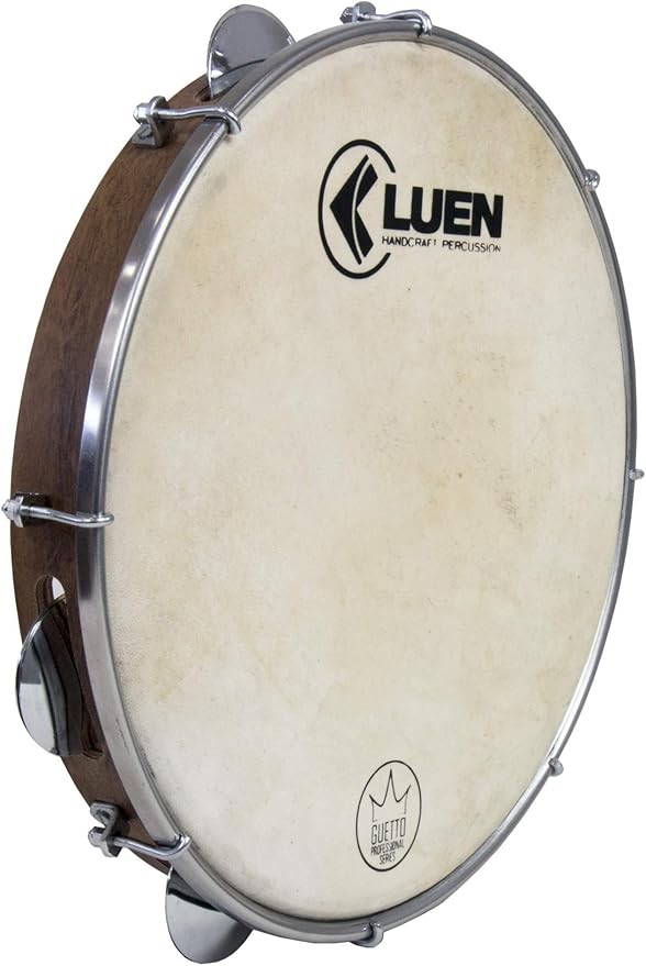 Pandeiro 12" Luen Guetto 8 Afinações Pele Animal 