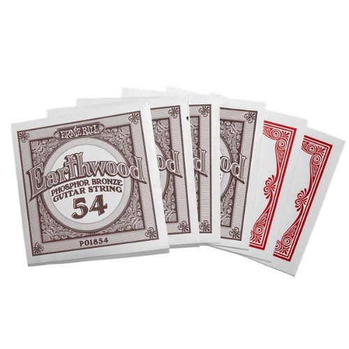 Encordoamento 012-054 Ernie Ball P02146, Para Violão Aço, Earthwood Tensão Média-leve Phosphor Bronze 