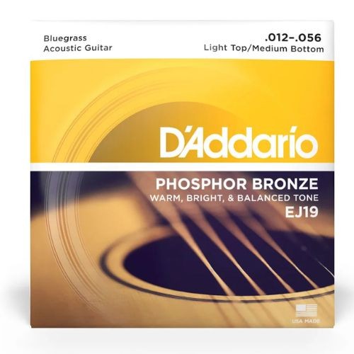 Encordoamento Para Violão Aço 12-56 Blue Grass D'addario Phosphor Bronze Ej19 