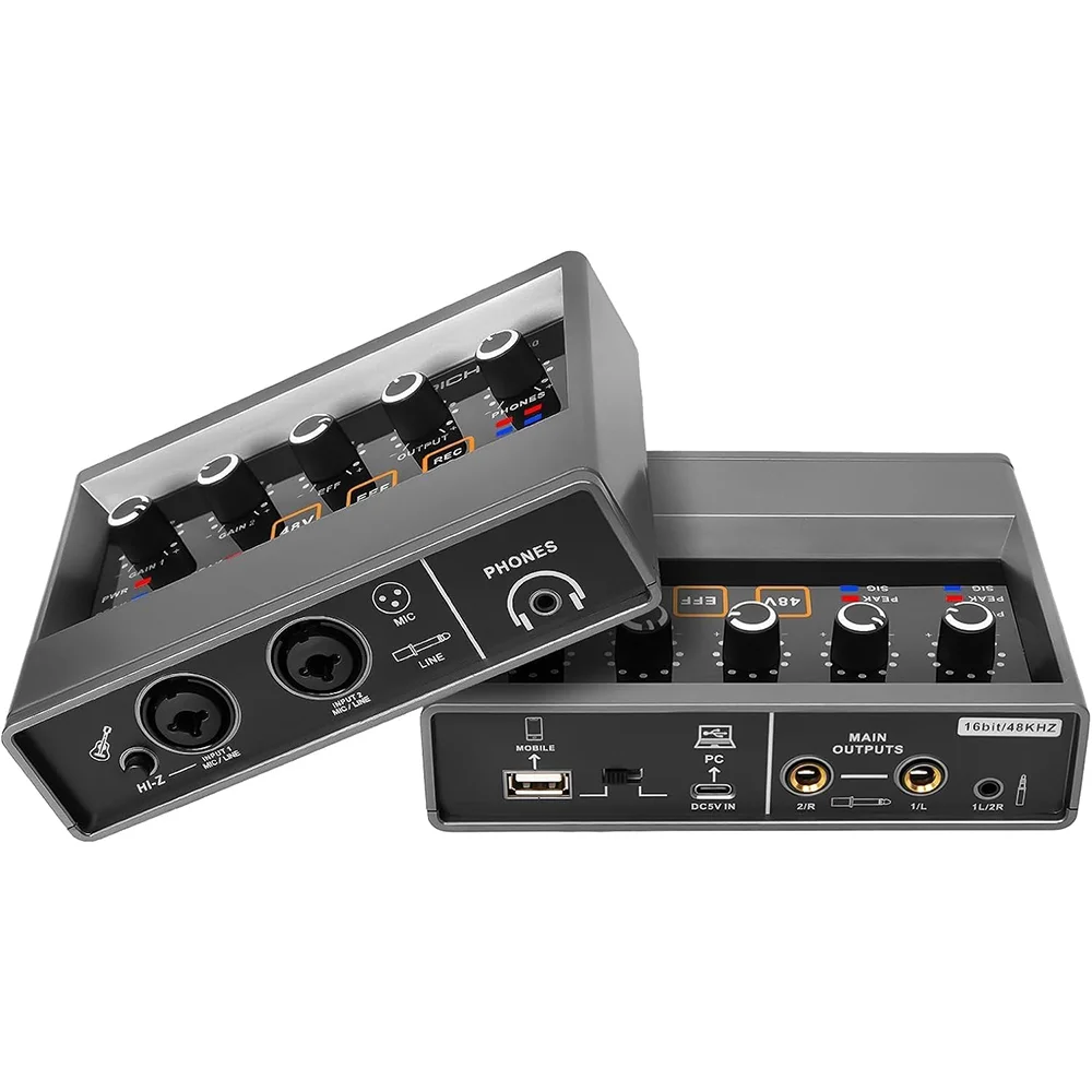 Interface de áudio Placa de Som Teyun Q-16 16 Bits/48khz Usb 