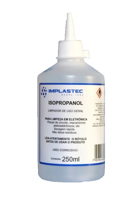 álcool Isopropílico 250ml Incolor Implastec 