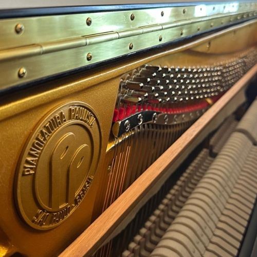 Piano Acústico Vertical Fritz Dobbert Fd126 ib Imbuia Brilho Com Banqueta Regulável 