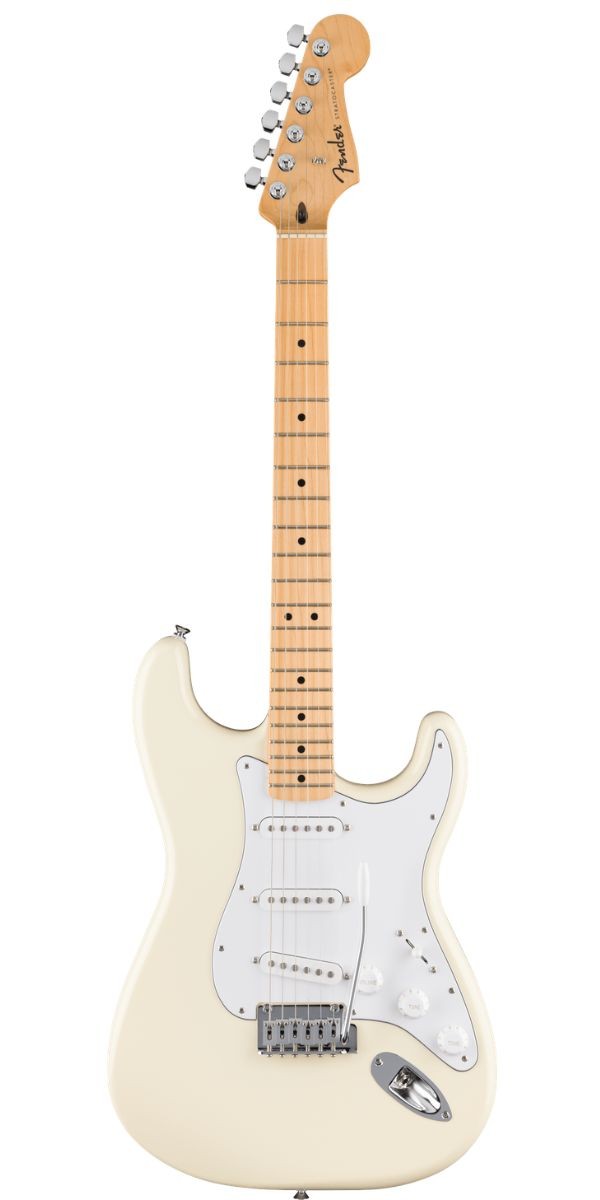 Guitarra Fender Standard Stratocaster Olympic White Maple Com Escudo Branco 
