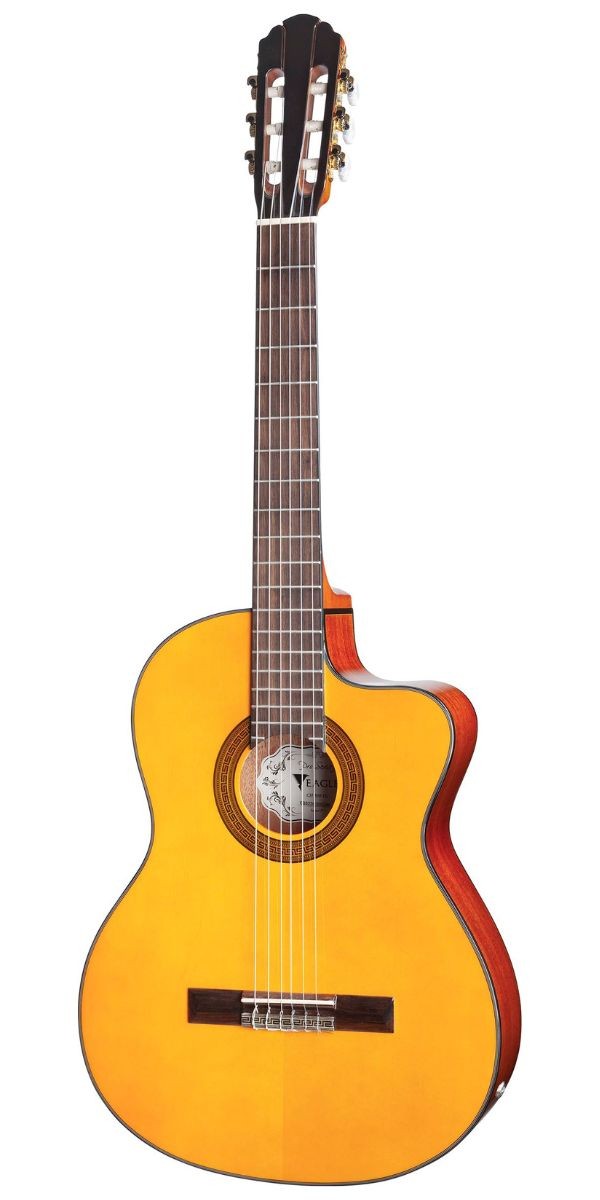 Violão Eagle ch 800 Clássico Cutaway Ativo Nylon Com Bag Deluxe 