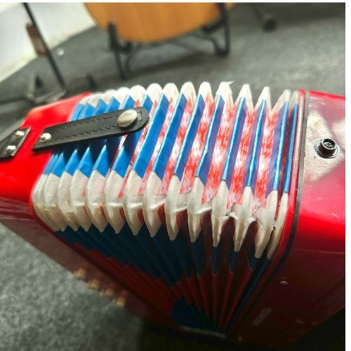 Acordeon Infantil Concert Ca8 rd Vermelho Sanfona Compacta Para Iniciantes 
