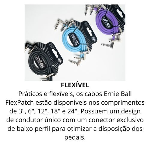 Cabo Para Pedal Ernie Ball  Flex Patch 60cm Roxo P06450 