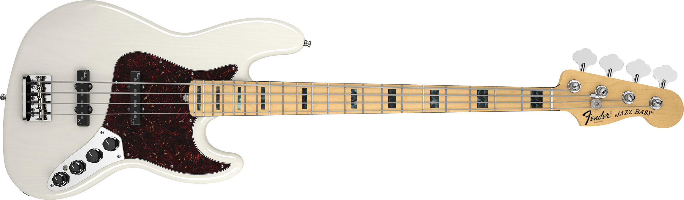 Contrabaixo Fender 019 4582 - am Deluxe Jazz Bass mn Ash - 701 - White Blonde 