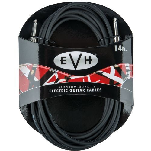 Cabo Evh Premium Guitar Cable P10/p10 Preto Com Conectores Switchcraft Para Guitarra e Baixo 