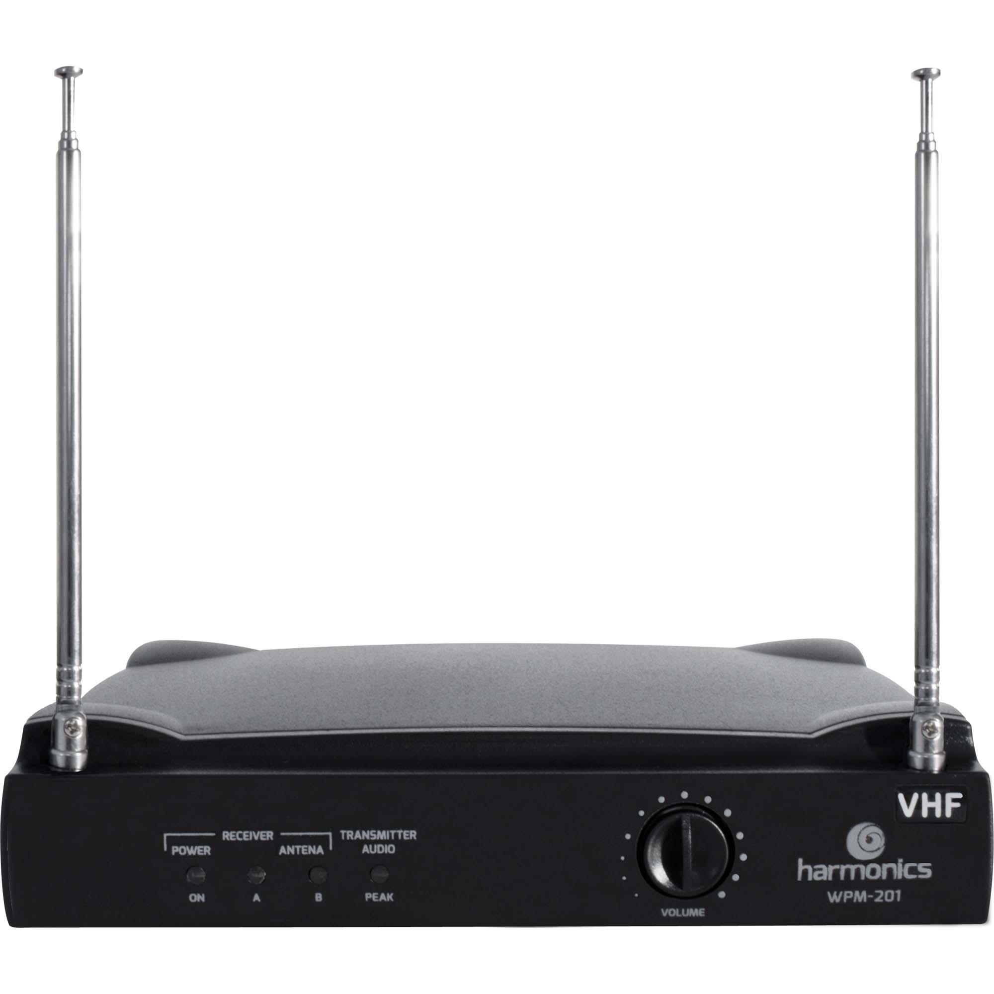 Microfone Sem Fio Vhf Wpm-201 Preto Harmonics 