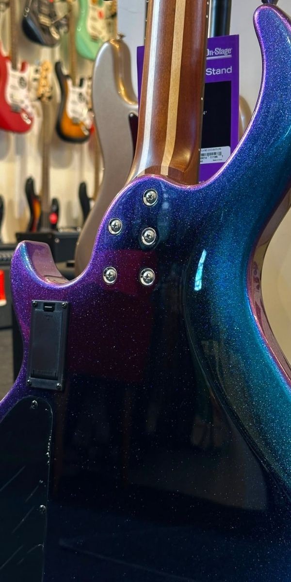 Contrabaixo Strinberg Horizon H4b Ativo 4 Cordas Chameleon Blue Burst Com Bag 