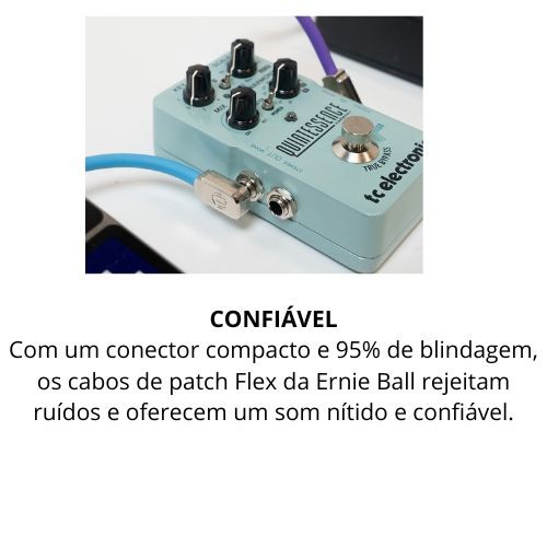 Cabo Para Pedal Ernie Ball  Flex Patch 60cm Azul P06458 