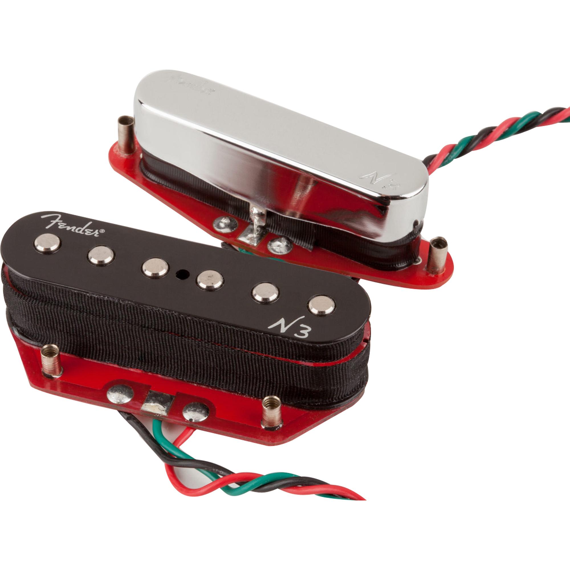 Set de Captadores Para Guitarra n3 Noiseless Tele Preto Fender 