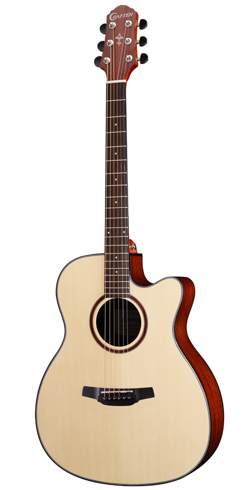 Violão Crafter Tradicional Hte-250 Aço Elétrico Natural Brilho 