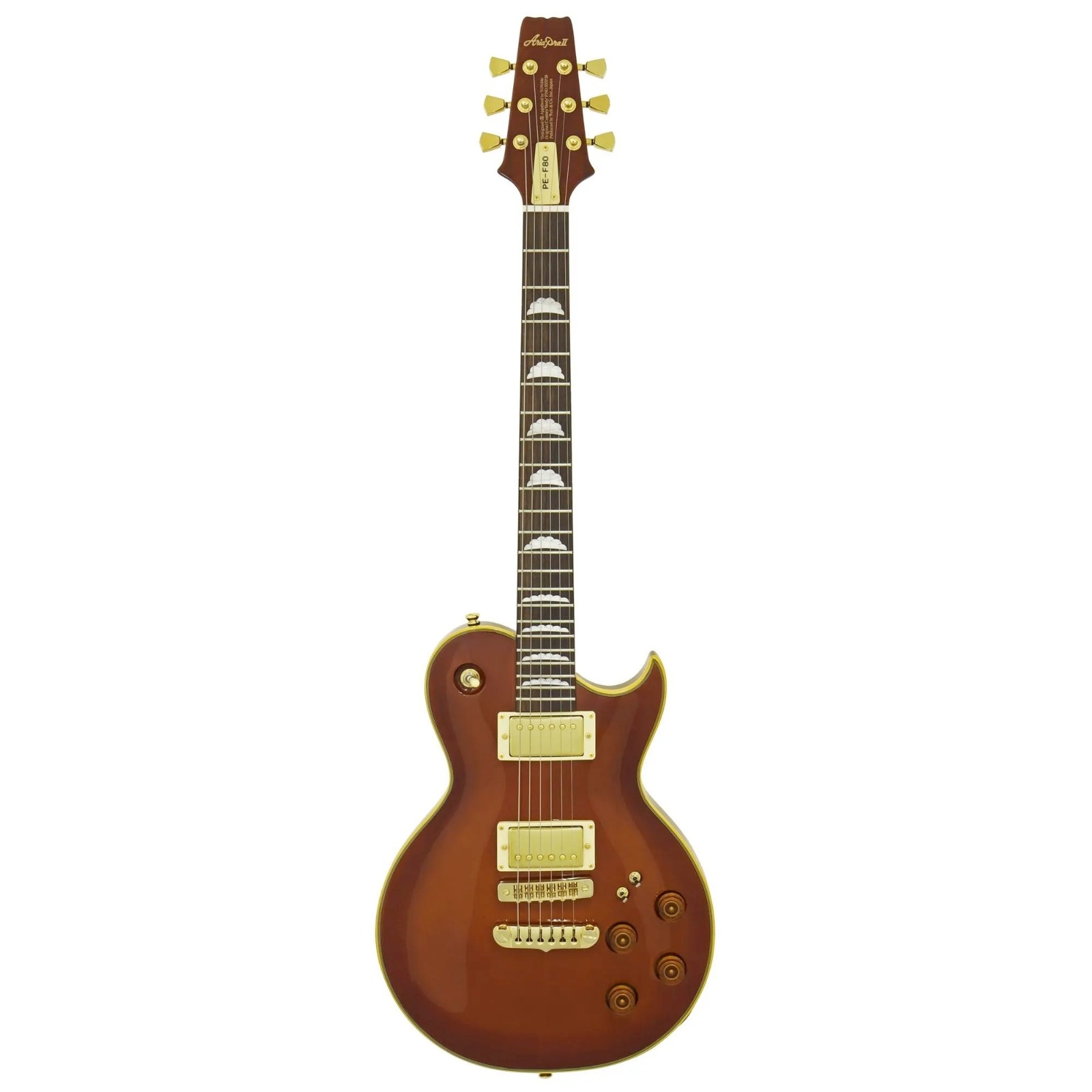 Guitarra Aria Pro ii Les Paul Pe-f80 Stained Brown 