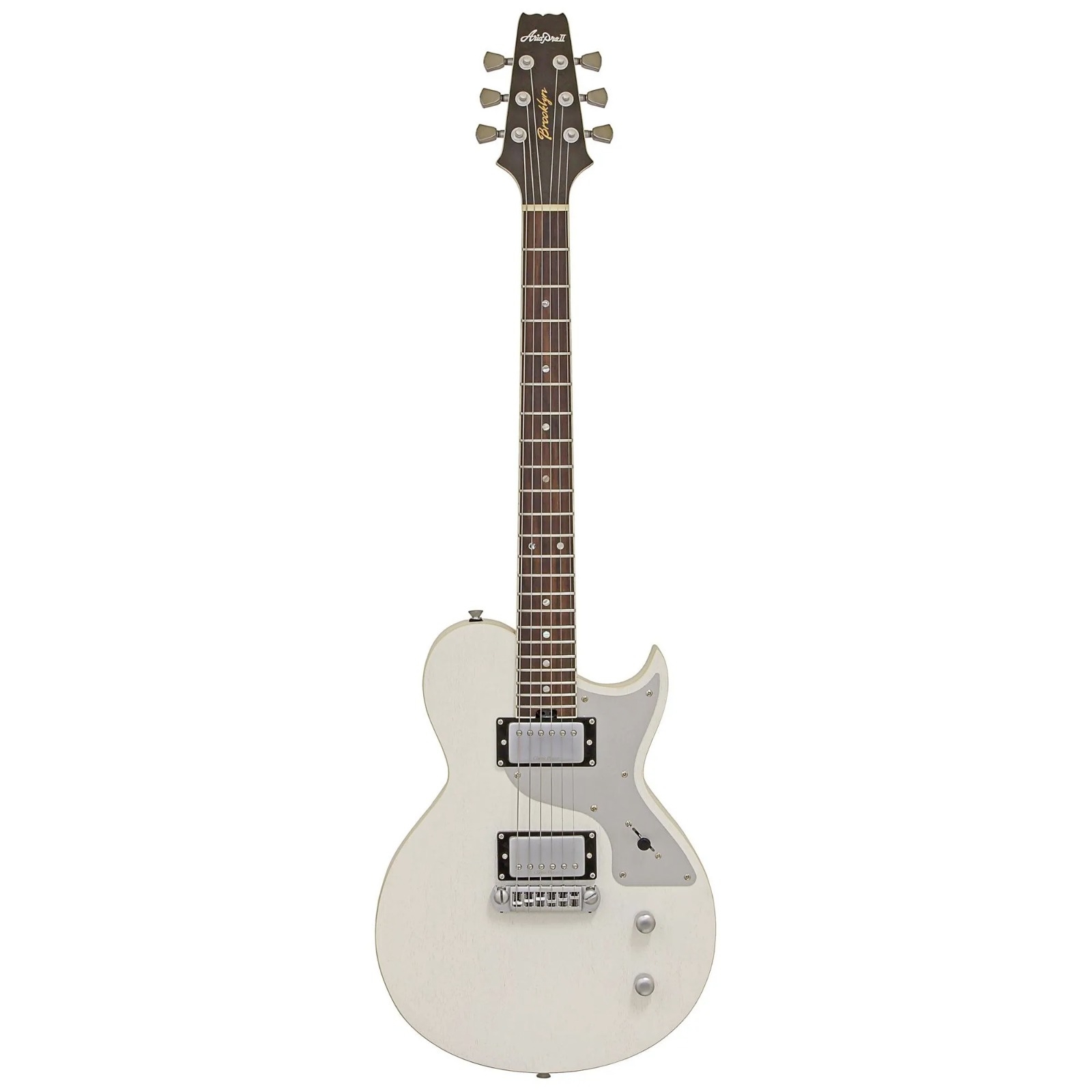 Guitarra Aria Pro ii Les Paul 718-mk2 Brooklyn Open Pore White 