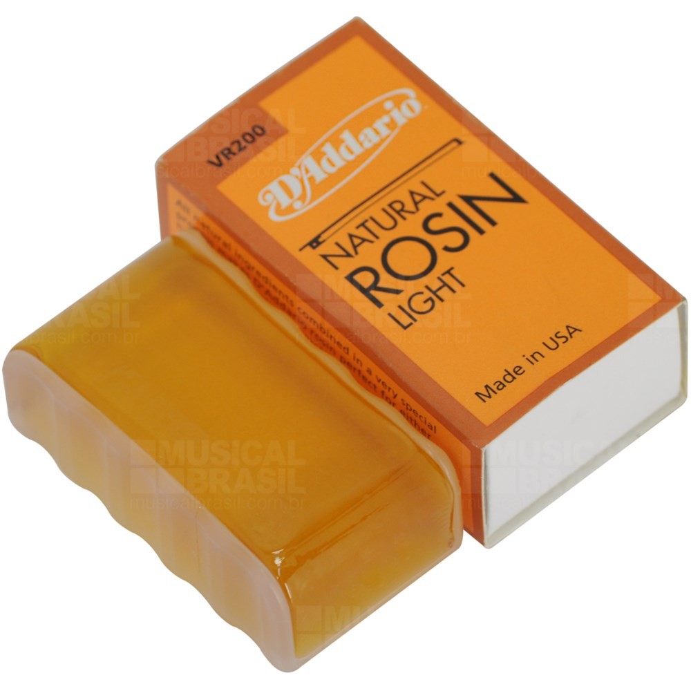 Breu D’addario Vr200 Natural Rosin Claro Para Violino Viola e Arco 