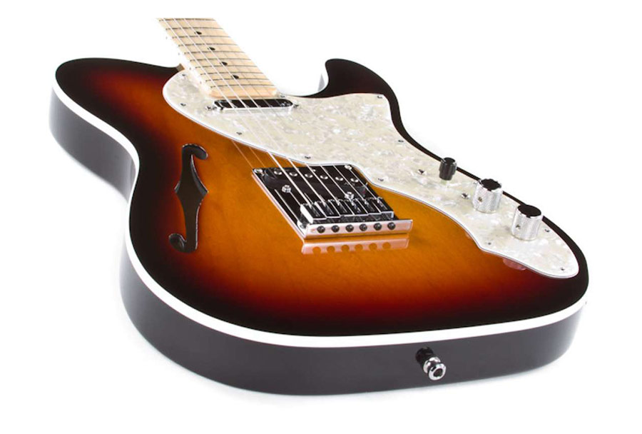 Guitarra Fender 011 9912 - am Deluxe Telecaster Thinline - 700 - 3-color Sunburst 