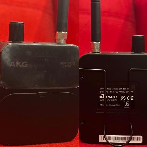 Monitor Sem Fio Akg Wp300 Iem Uhf Bodypack + Fone K23 