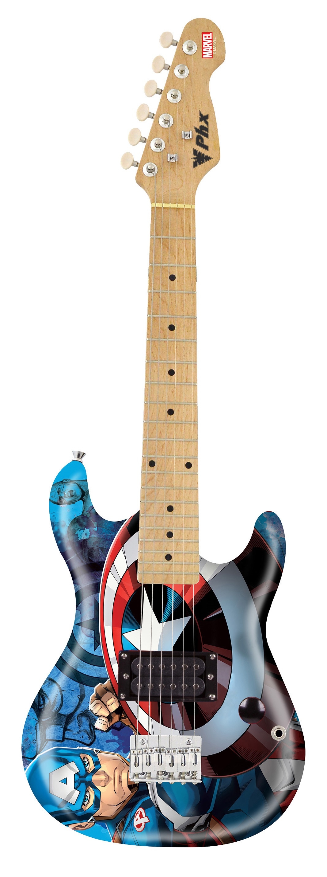 Guitarra Infantil Phx Marvel Capitão América 