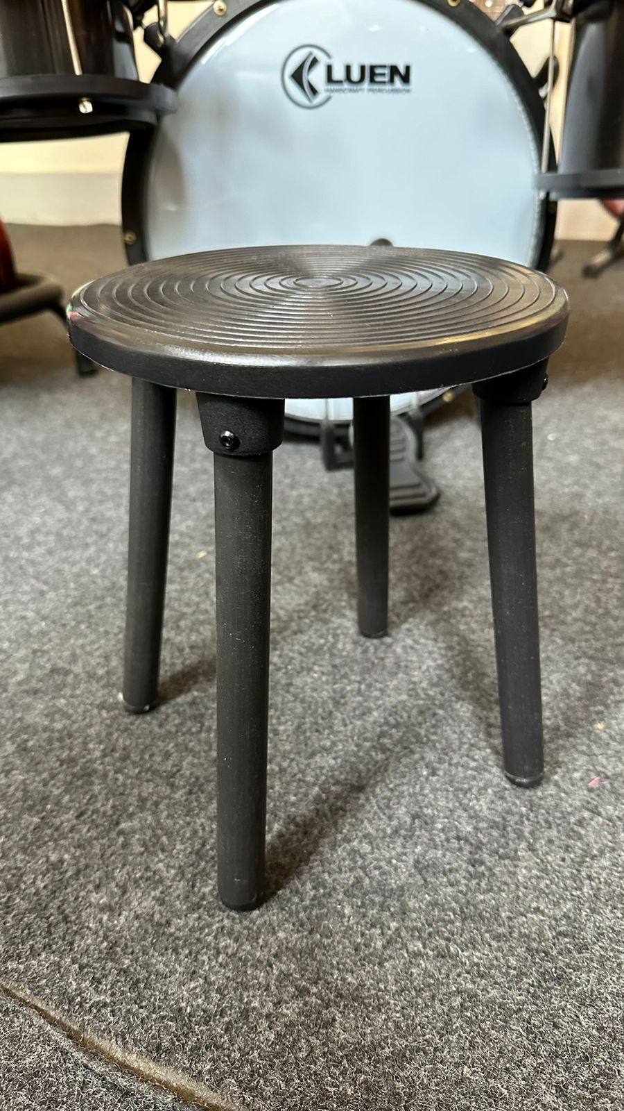 Bateria Infantil Luen Star Kids Preta Completa 