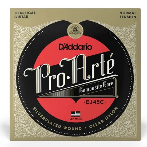 Encordoamento Violão Nylon D'addario Ej45c Pro-arté Composite Core Tensão Normal 
