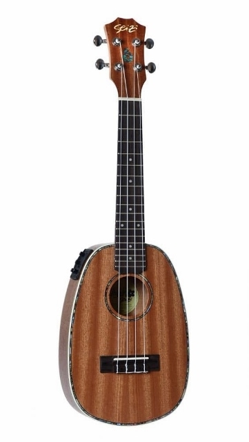 Ukulele Seizi Maui Plus Pineapple Concert Eletroacústico Sapele Com Bag 