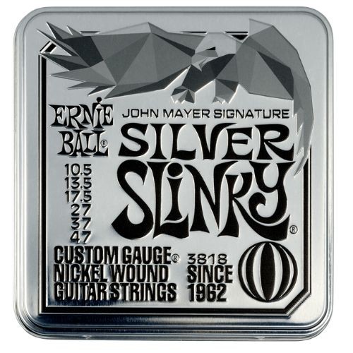 Encordoamento Ernie Ball John Mayer Silver Slinky 0105-047 P03818 Pack Com 3 Para Guitarra 