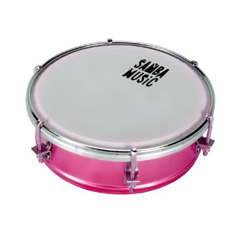 Tamborim Alumínio 6" Samba Music 55mm Rosa Tba-55-pk 