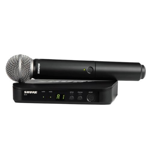Microfone Sem Fio Shure Blx24br/sm58-j10 Vocal Com Receptor Blx4 e Sm58 