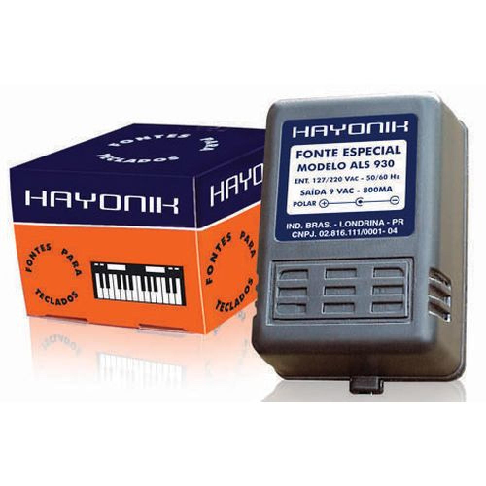 Fonte de Alimentação Als930 9vac 800ma Alesis Hayonik 